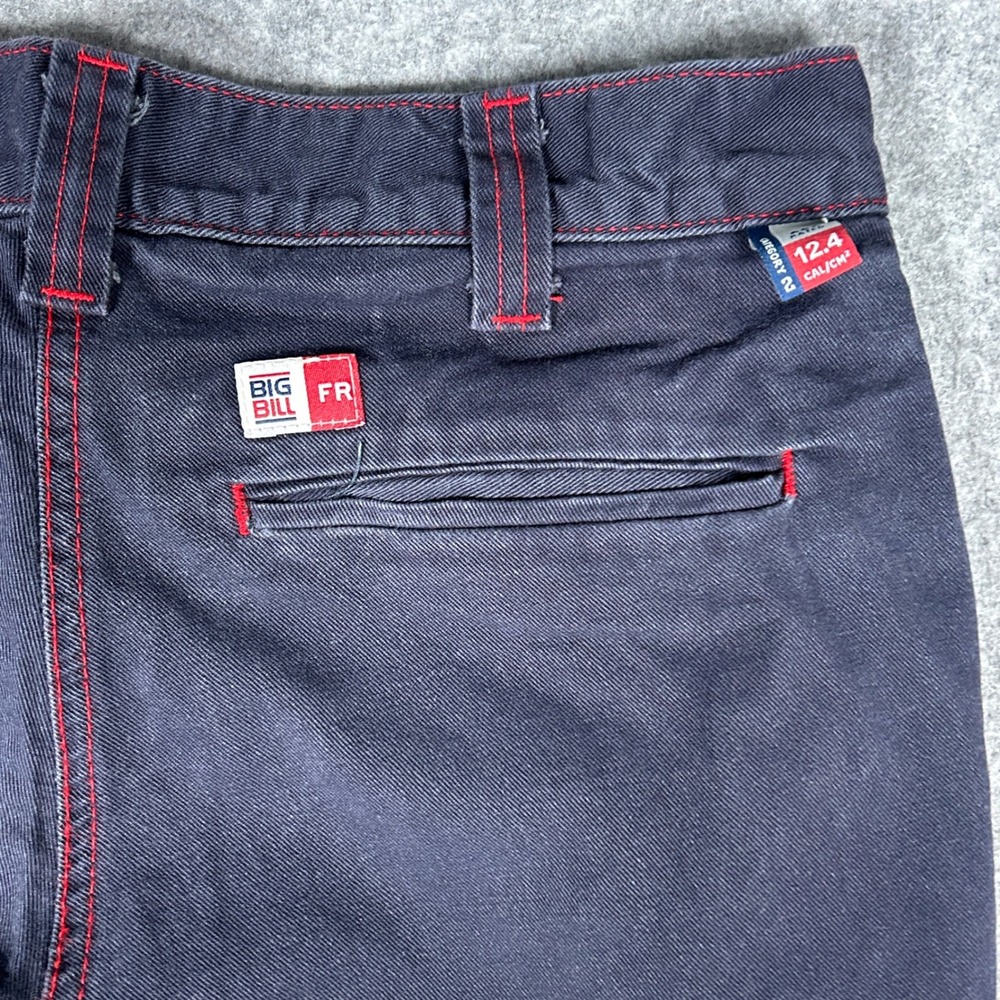 Big Bill FR Cargo Pants Mens 30x30 Navy Blue Westex UltraSoft Flame Resistant - Picture 15 of 16